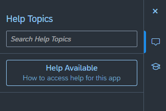 Example of the generic help tile displayed in the Carousel when useGlobalHelp=true.